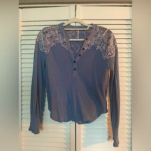 Free People Ling Sleeved Top Size Small